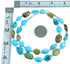Turquoise Southwestern Genuine Sterling Silver Bead Necklace LX114238